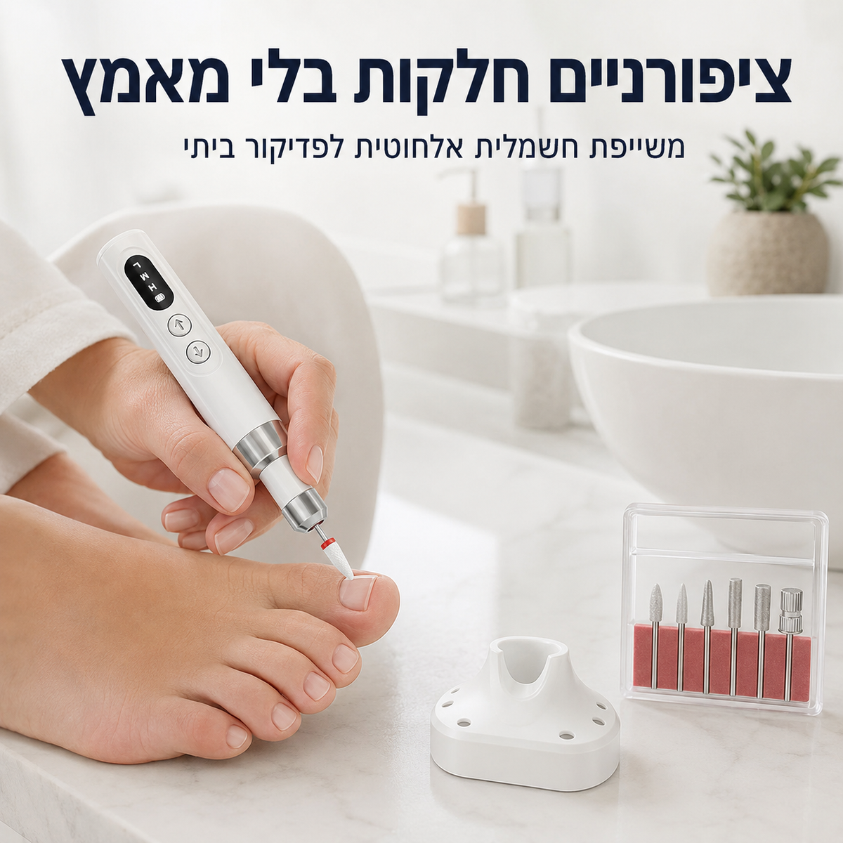משייפת ציפורניים חשמלית | לציפורניים עבות וקשות