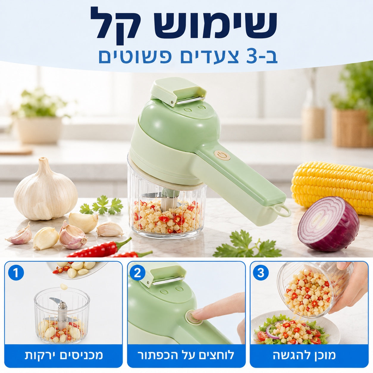 שימוש קל ב-3 צעדים פשוטים