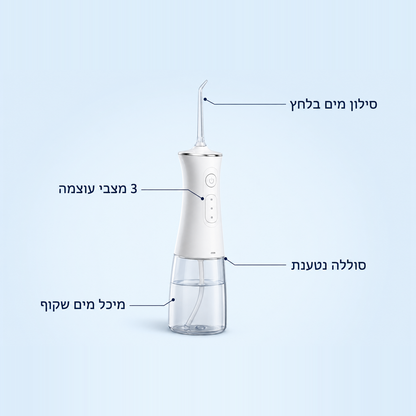 מכשיר שטיפת שיניים נייד | ניקוי עמוק בין השיניים ב-30 שניות