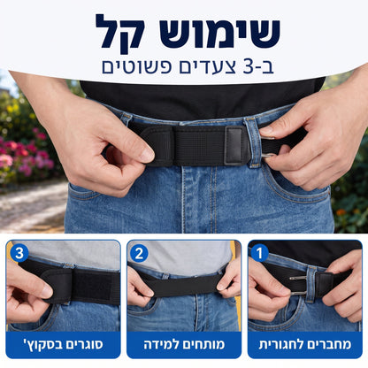 שימוש קל בשלושה צעדים: מחברים, מותחים, סוגרים